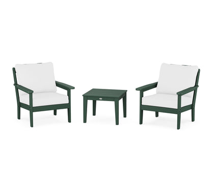 Country Living Cottage 3-Piece Deep Seating Set in Green / Natural