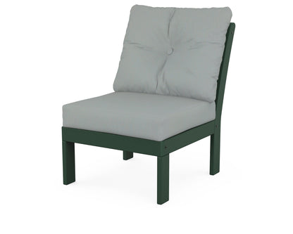 POLYWOOD® Vineyard Modular Armless Chair in Green / Spa
