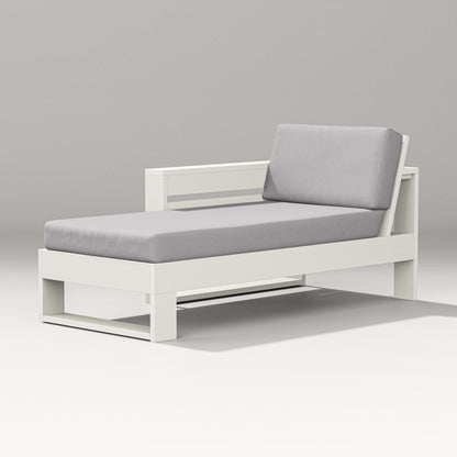 PW Designer Series Latitude Modular Left Arm Chaise in Vintage White / Granite