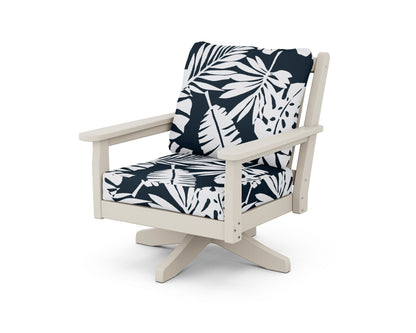 Chippendale Deep Seating Swivel Chair - Sand
