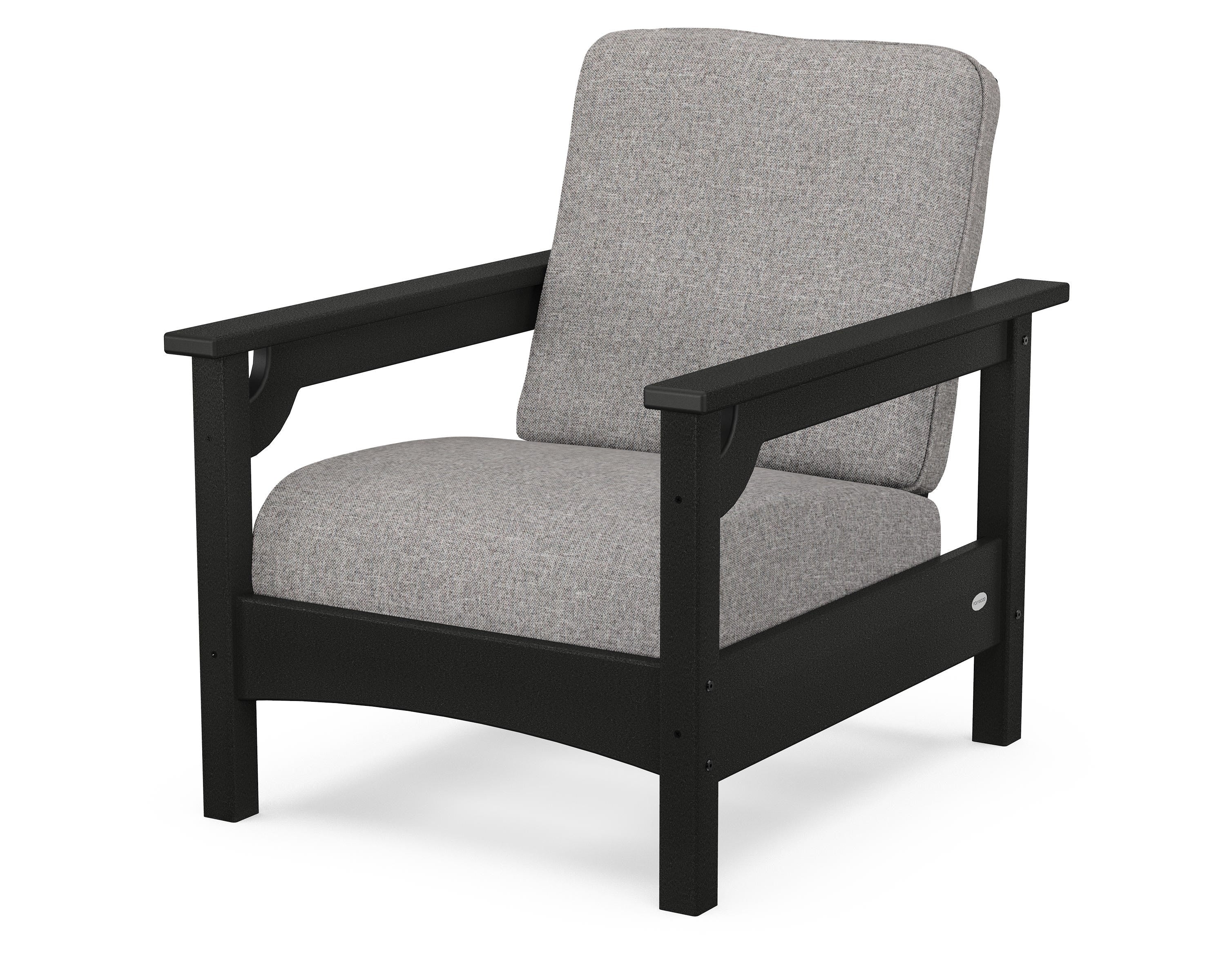 POLYWOOD® Club Chair in Black / Grey Mist