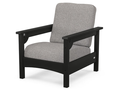 POLYWOOD® Club Chair in Black / Grey Mist