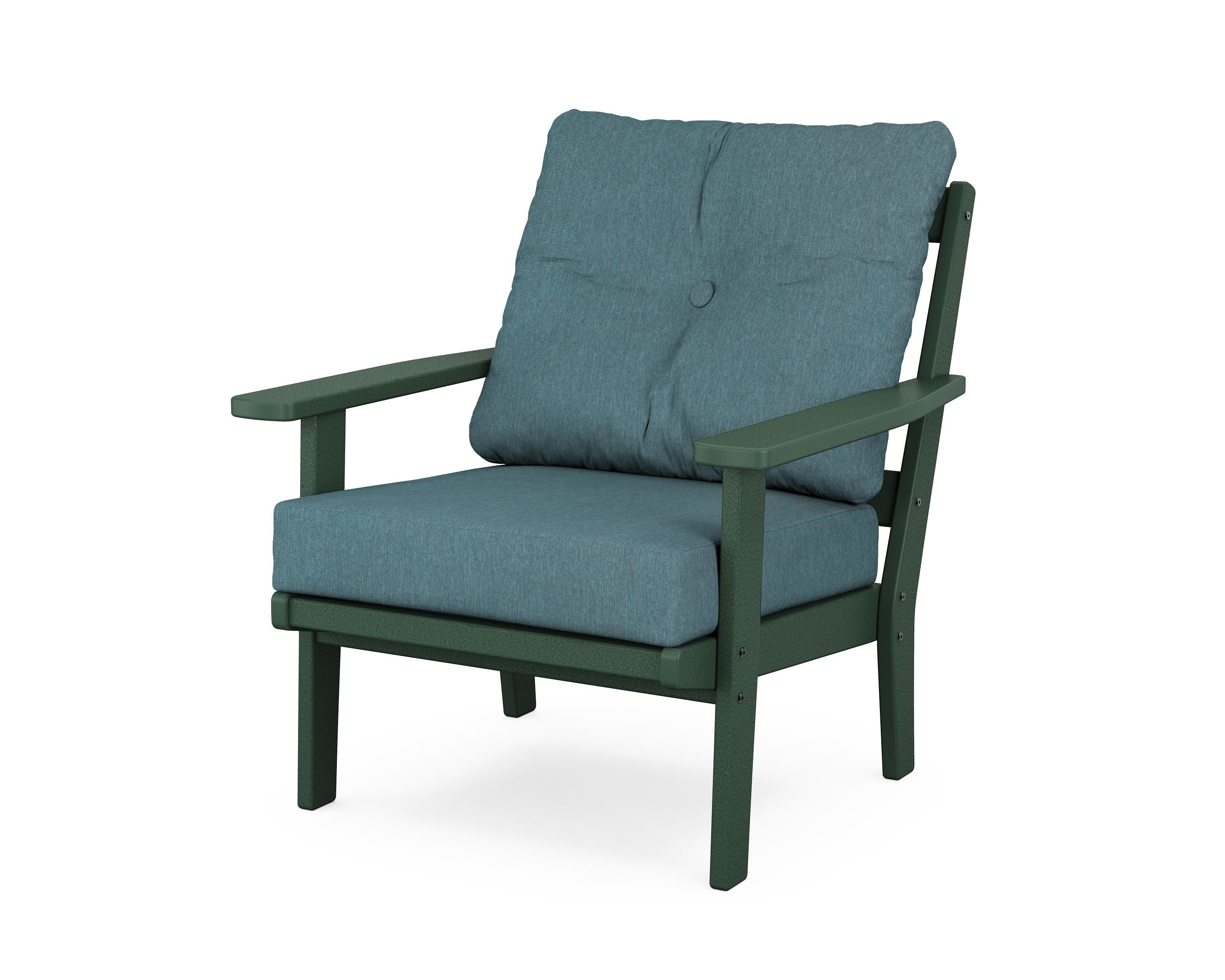 POLYWOOD® Prairie Deep Seating Chair in Green / Ocean Teal