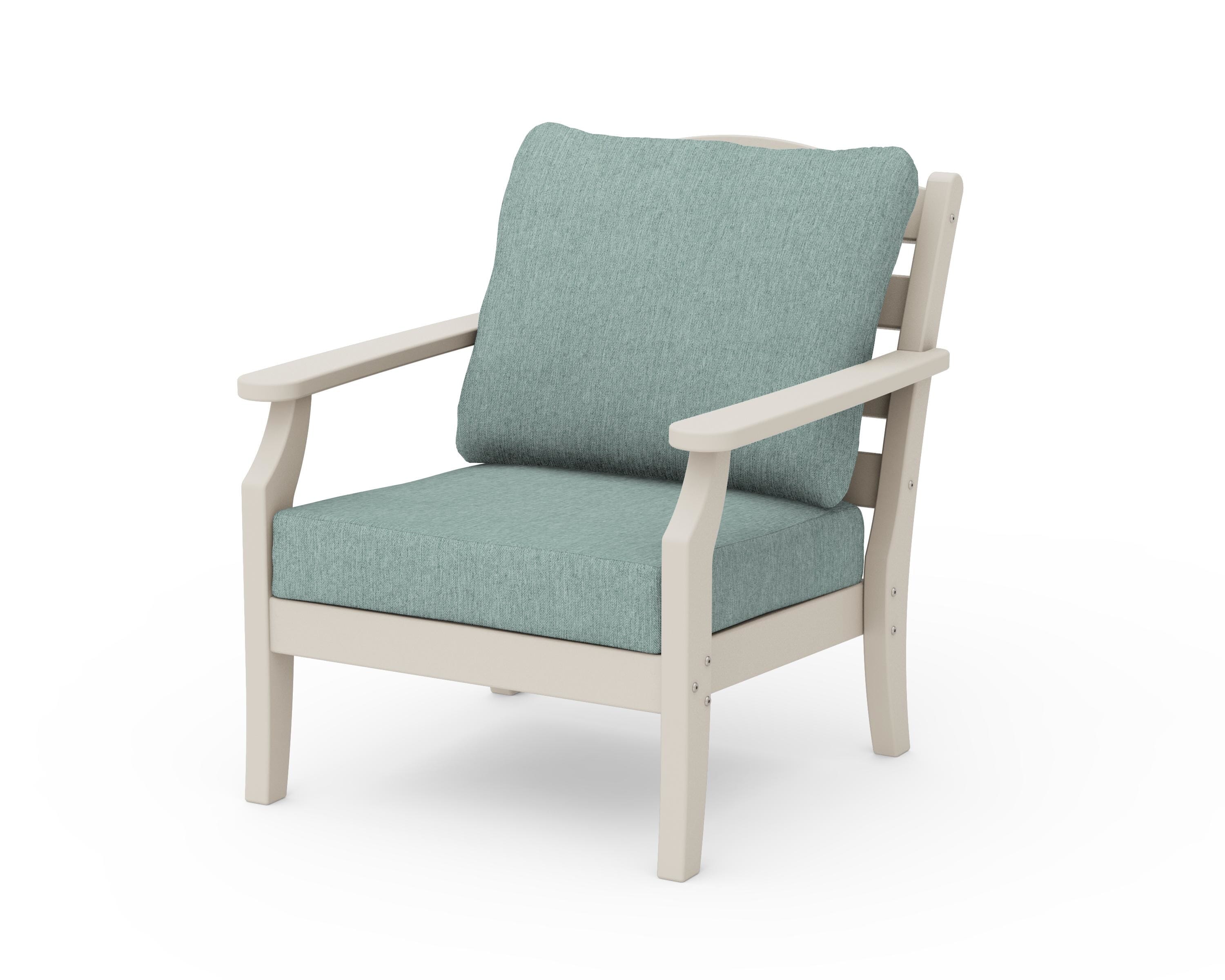 Draper James™ by  POLYWOOD® Savannah Deep Seating Chair in Sand / Glacier Spa