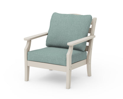 Draper James™ by  POLYWOOD® Savannah Deep Seating Chair in Sand / Glacier Spa