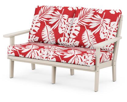 POLYWOOD® Lakeside Deep Seating Loveseat in Sand / Leaf Crimson