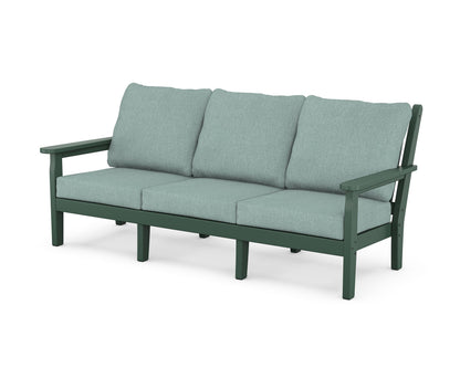 POLYWOOD® Chippendale Deep Seating Sofa in Green / Glacier Spa