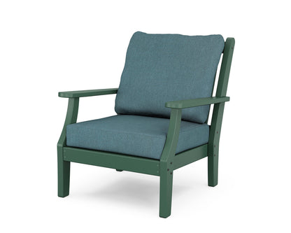 Country Living Wovendale Deep Seating Chair in Green / Ocean Teal