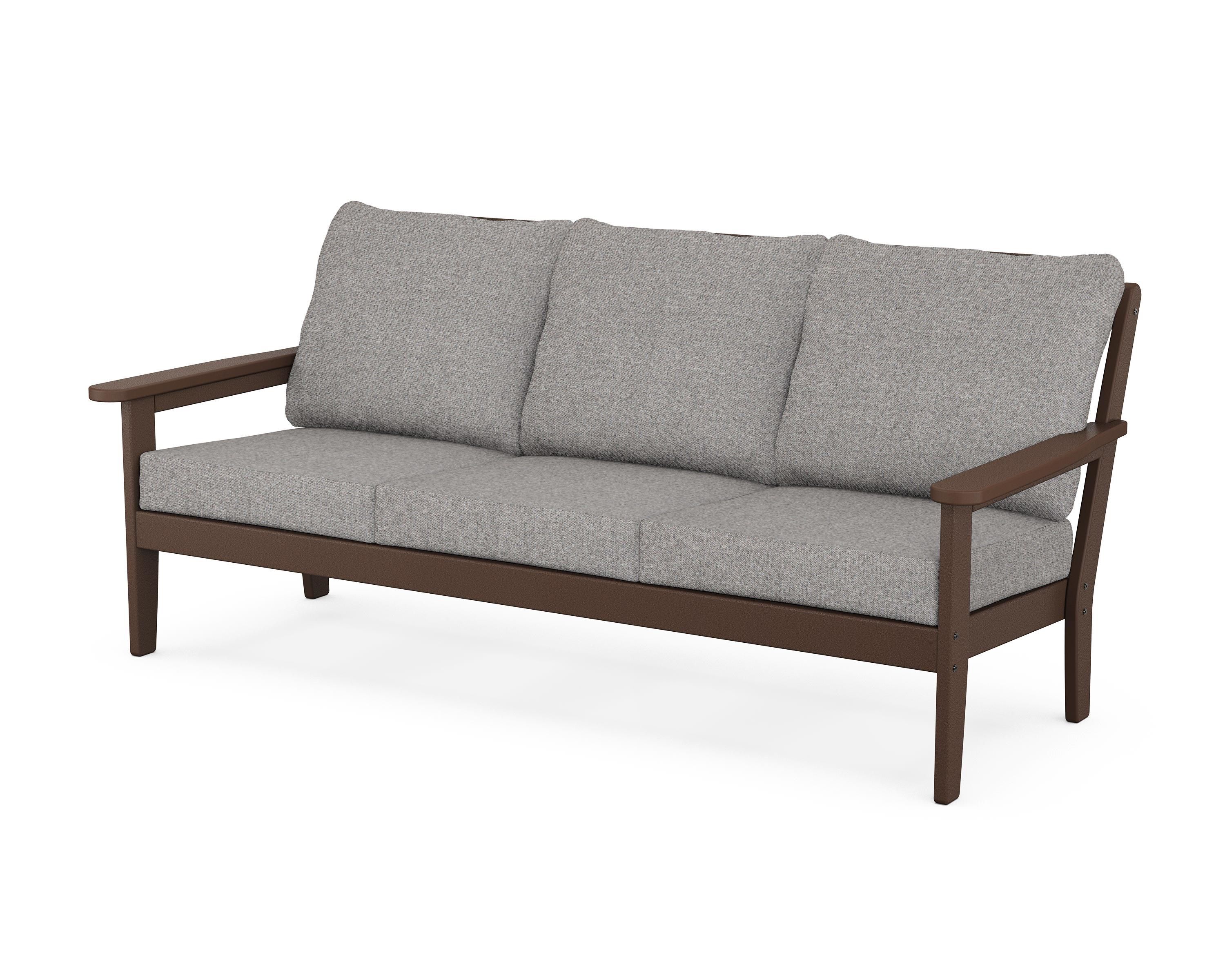 Country Living Cottage Deep Seating Sofa in Mahogany / Grey Mist