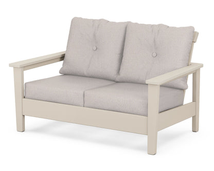 POLYWOOD® Prescott Deep Seating Loveseat in Sand / Dune Burlap