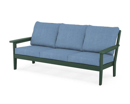 Country Living Cottage Deep Seating Sofa in Green / Sky Blue