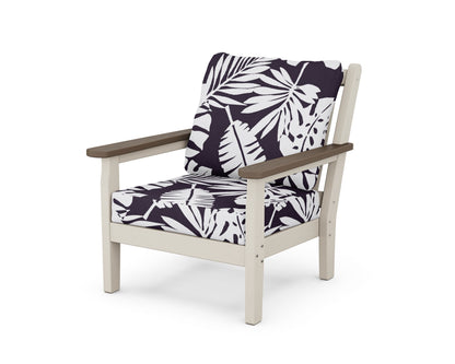 POLYWOOD® Chippendale Deep Seating Chair in Sand / Kona / Leaf Navy