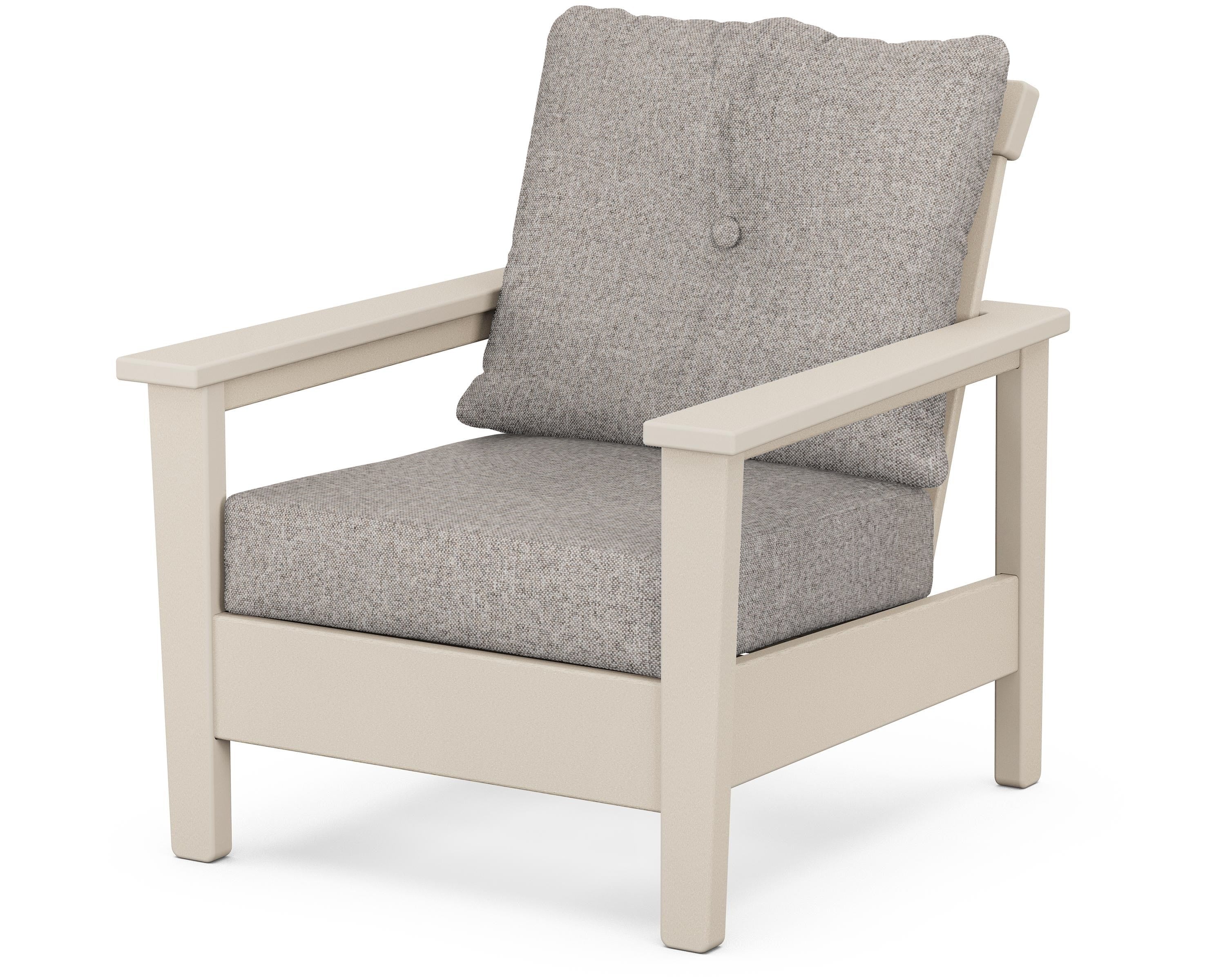 POLYWOOD® Prescott Deep Seating Chair in Sand / Weathered Tweed
