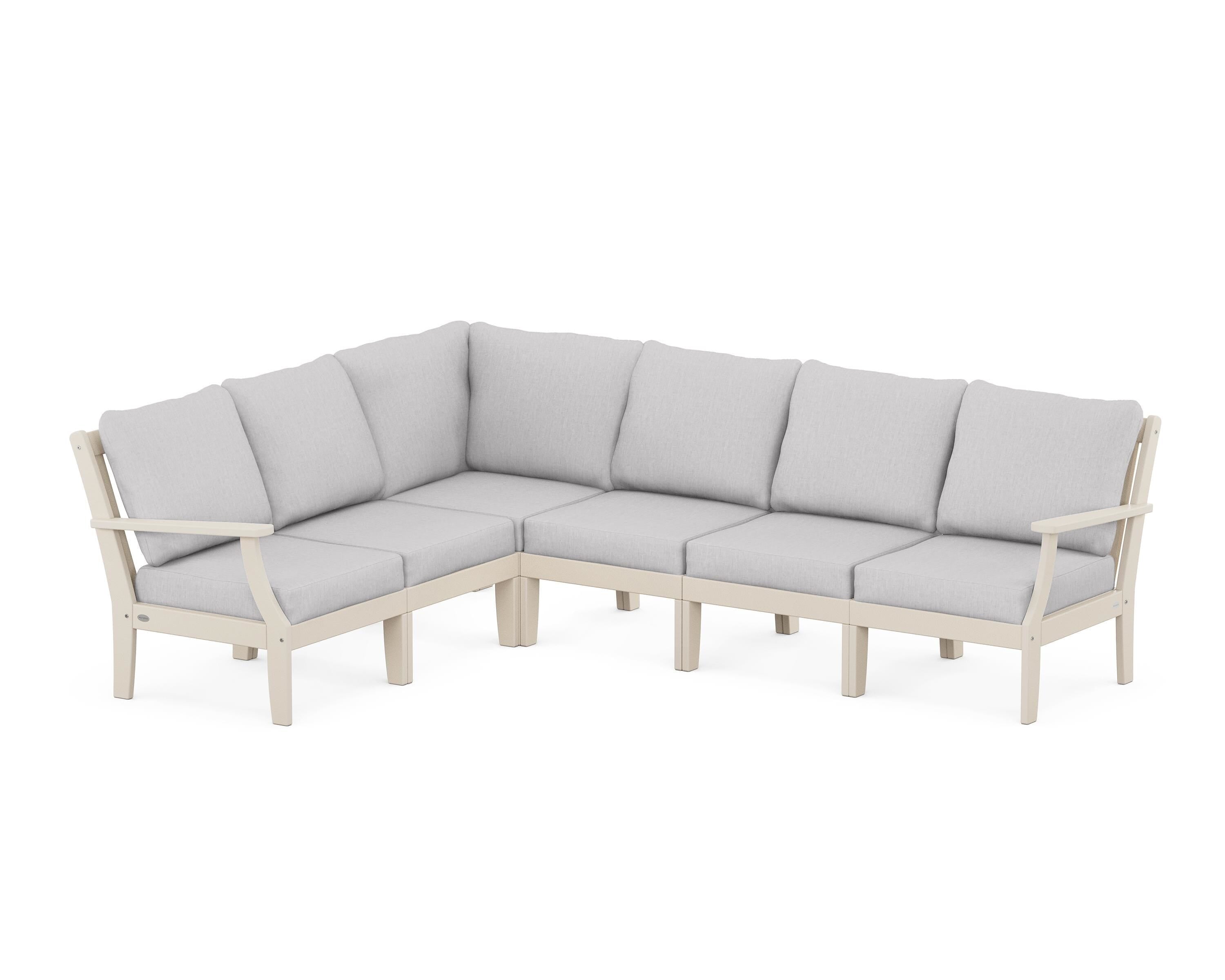 POLYWOOD® Braxton Modular 6-Piece Deep Seating Set in Sand / Granite