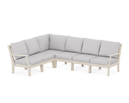 POLYWOOD® Braxton Modular 6-Piece Deep Seating Set in Sand / Granite