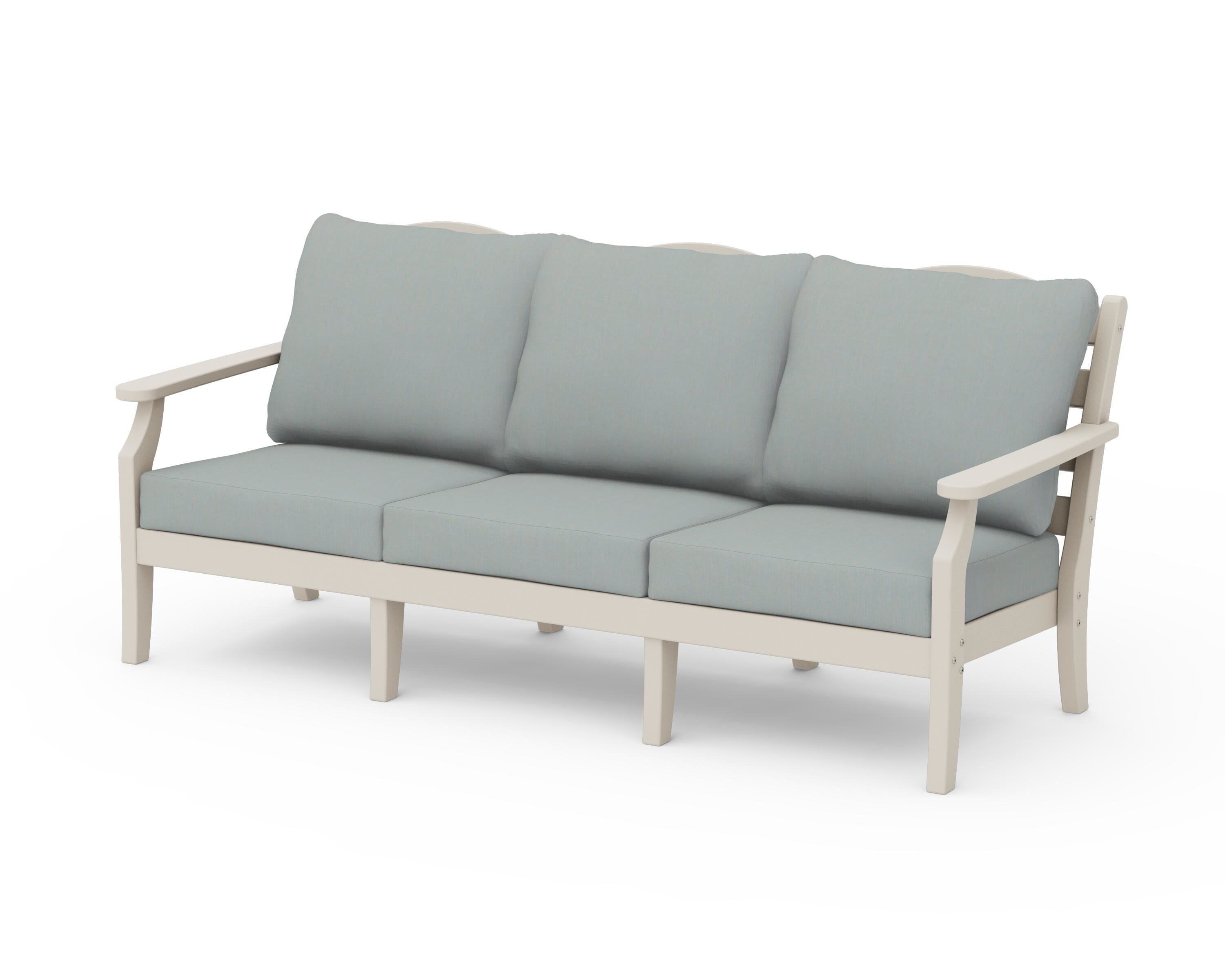 Draper James™ by  POLYWOOD® Savannah Deep Seating Sofa in Sand / Spa