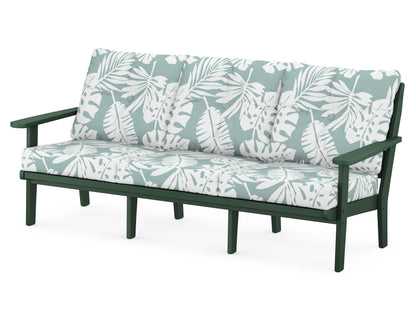 POLYWOOD® Lakeside Deep Seating Sofa in Green / Leaf Glacier Spa