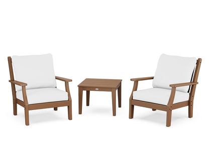 Country Living Wovendale 3-Piece Deep Seating Set in Teak / Natural