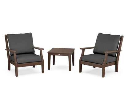 Country Living Wovendale 3-Piece Deep Seating Set in Mahogany / Spectrum Carbon