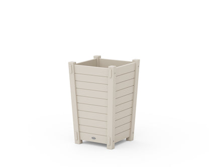 POLYWOOD® Nautical Tapered Square Short Planter Box in Sand