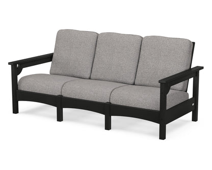 POLYWOOD® Club Sofa in Black / Grey Mist