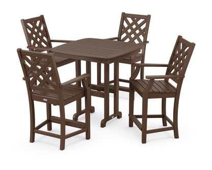Country Living Wovendale 5-Piece Counter Set in Mahogany
