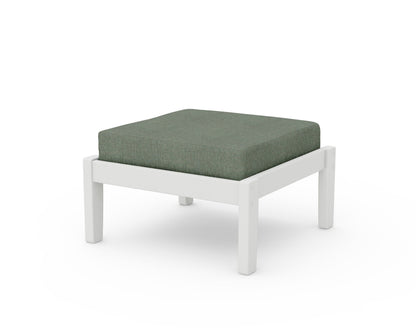 Unbranded Deep Seating Ottoman in Vintage White / Cast Sage