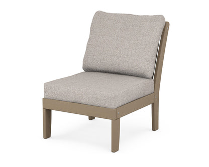 POLYWOOD® Braxton Modular Armless Chair in Vintage Sahara / Weathered Tweed