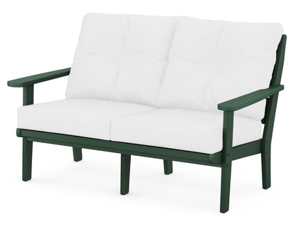 POLYWOOD® Lakeside Deep Seating Loveseat in Green / Natural