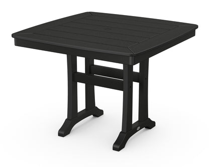 POLYWOOD® Nautical Trestle 37" Dining Table in Black