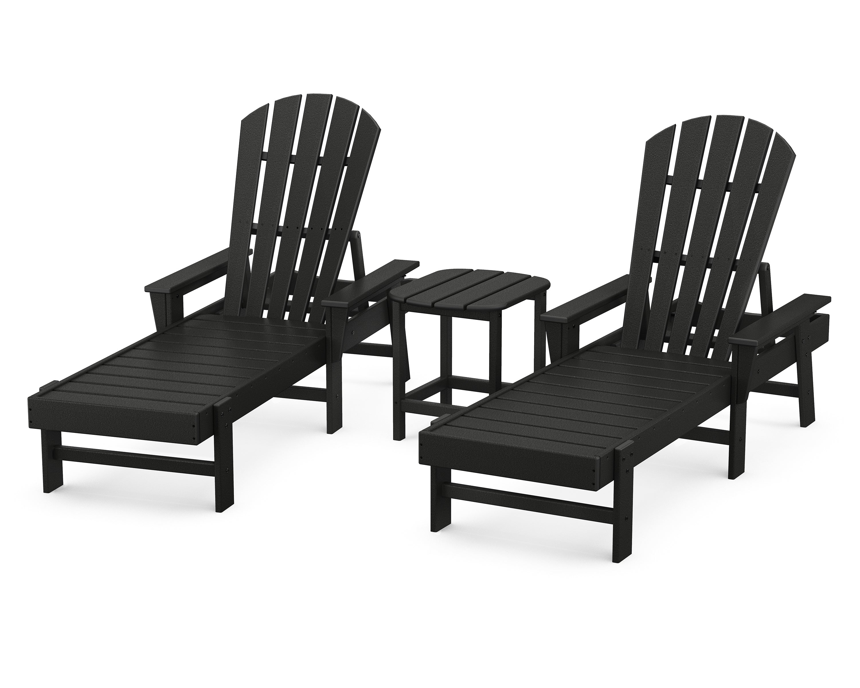 POLYWOOD® South Beach Chaise 3-Piece Set in Black