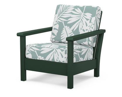 POLYWOOD® Harbour Deep Seating Chair in Green / Leaf Glacier Spa