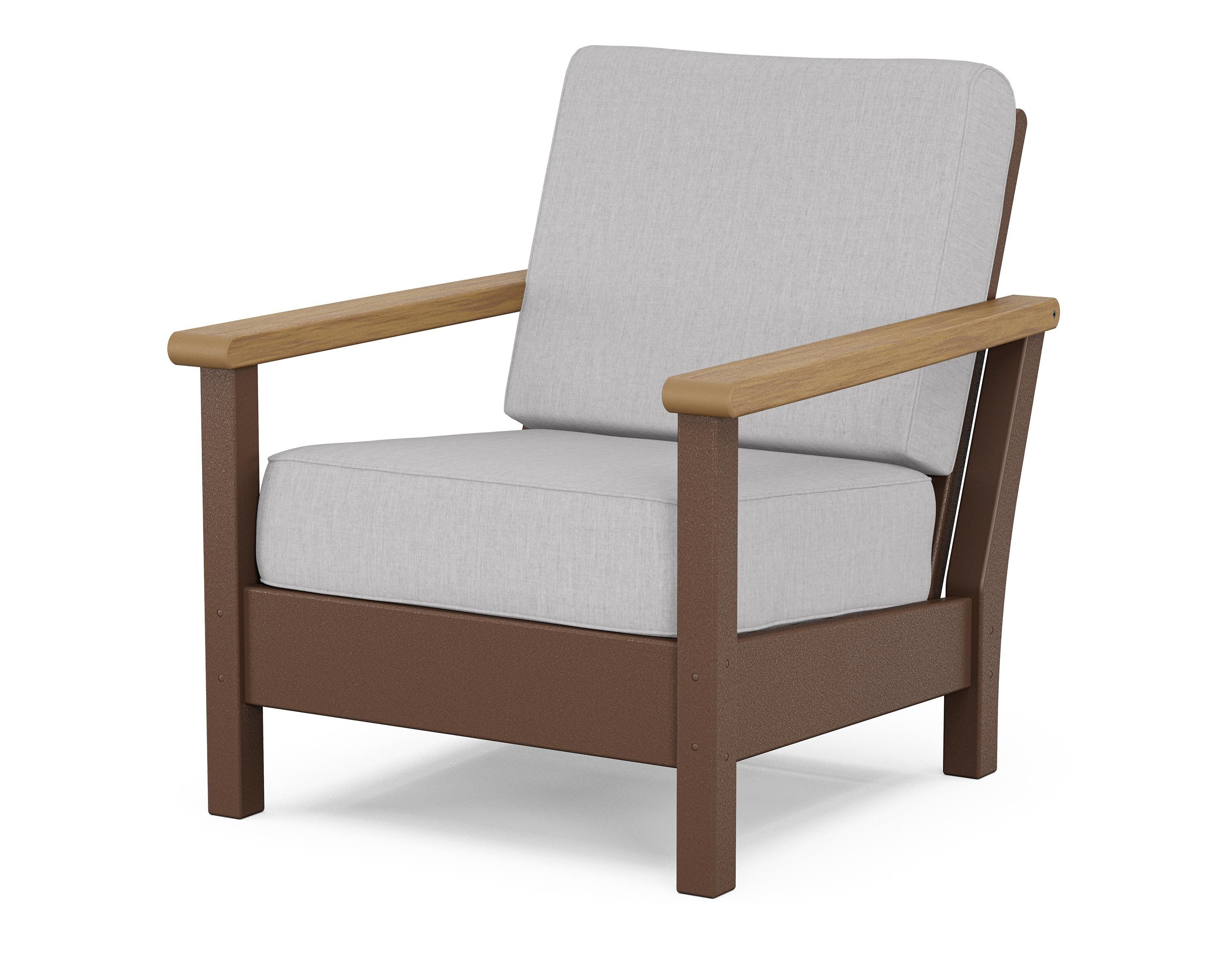 POLYWOOD® Harbour Deep Seating Chair in Mahogany / Natural / Granite