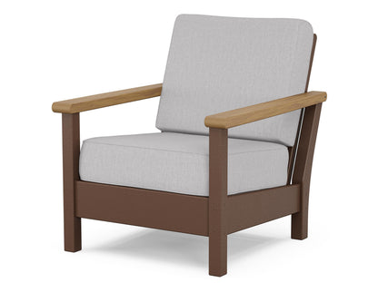 POLYWOOD® Harbour Deep Seating Chair in Mahogany / Natural / Granite