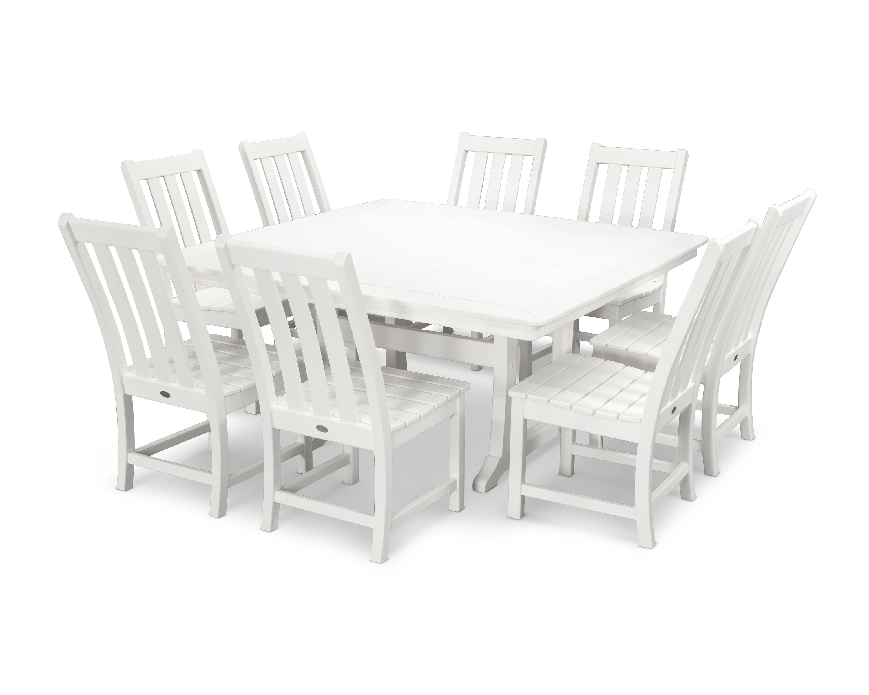 POLYWOOD® Vineyard 9-Piece Dining Set in White