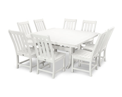 POLYWOOD® Vineyard 9-Piece Dining Set in White