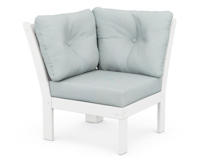 POLYWOOD® Vineyard Modular Corner Chair in White / Spa