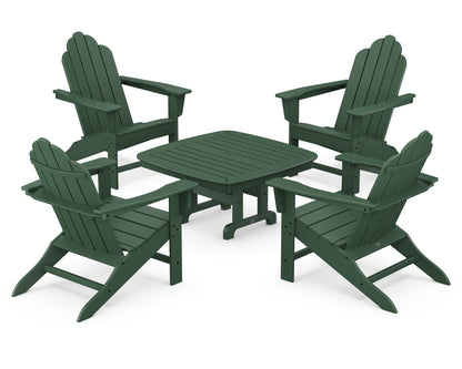 POLYWOOD® Long Island Adirondack 5-Piece Conversation Group in Green