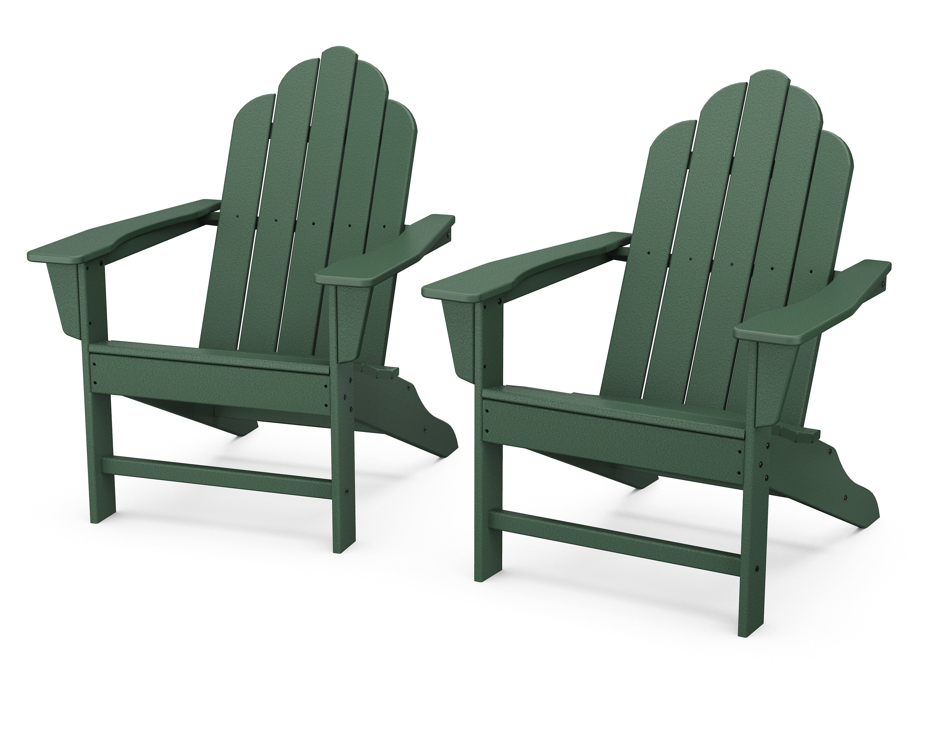 POLYWOOD® Long Island Adirondack 2-Piece Set in Green