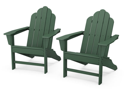 POLYWOOD® Long Island Adirondack 2-Piece Set in Green
