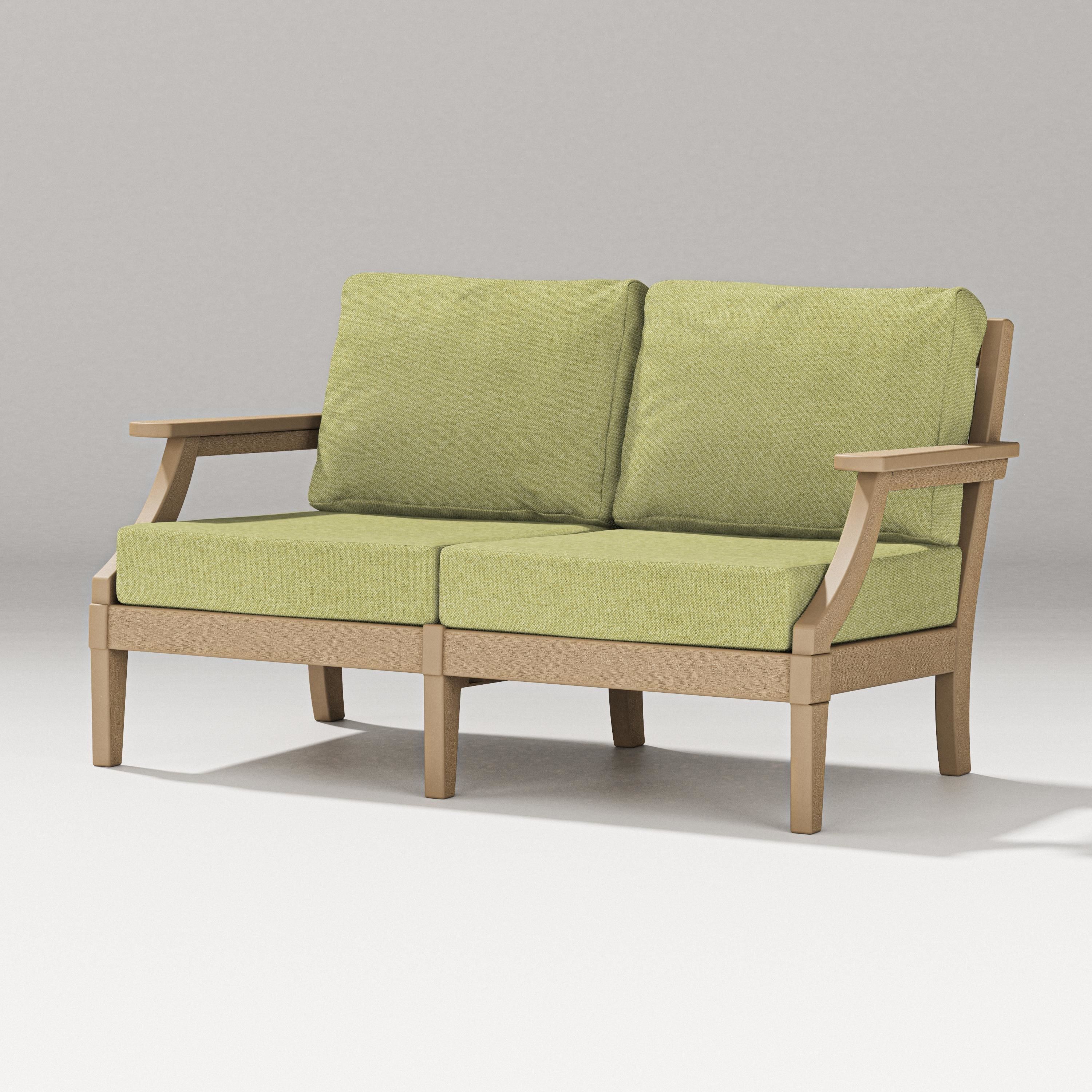 PW Designer Series Estate Loveseat in Vintage Sahara / Chartreuse Boucle