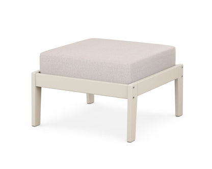 Unbranded Deep Seating Ottoman in Sand / Dune Burlap