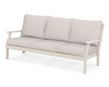 POLYWOOD® Braxton Deep Seating Sofa in Sand / Dune Burlap