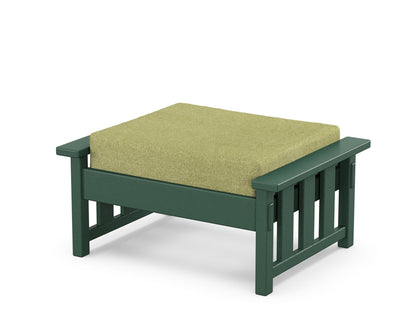 Martha Stewart by POLYWOOD® Acadia Deep Seating Ottoman in Green / Chartreuse Boucle