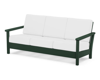 POLYWOOD® Harbour Deep Seating Sofa in Green / Natural