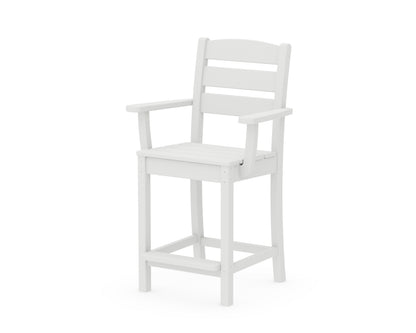 POLYWOOD® Lakeside Counter Arm Chair in White