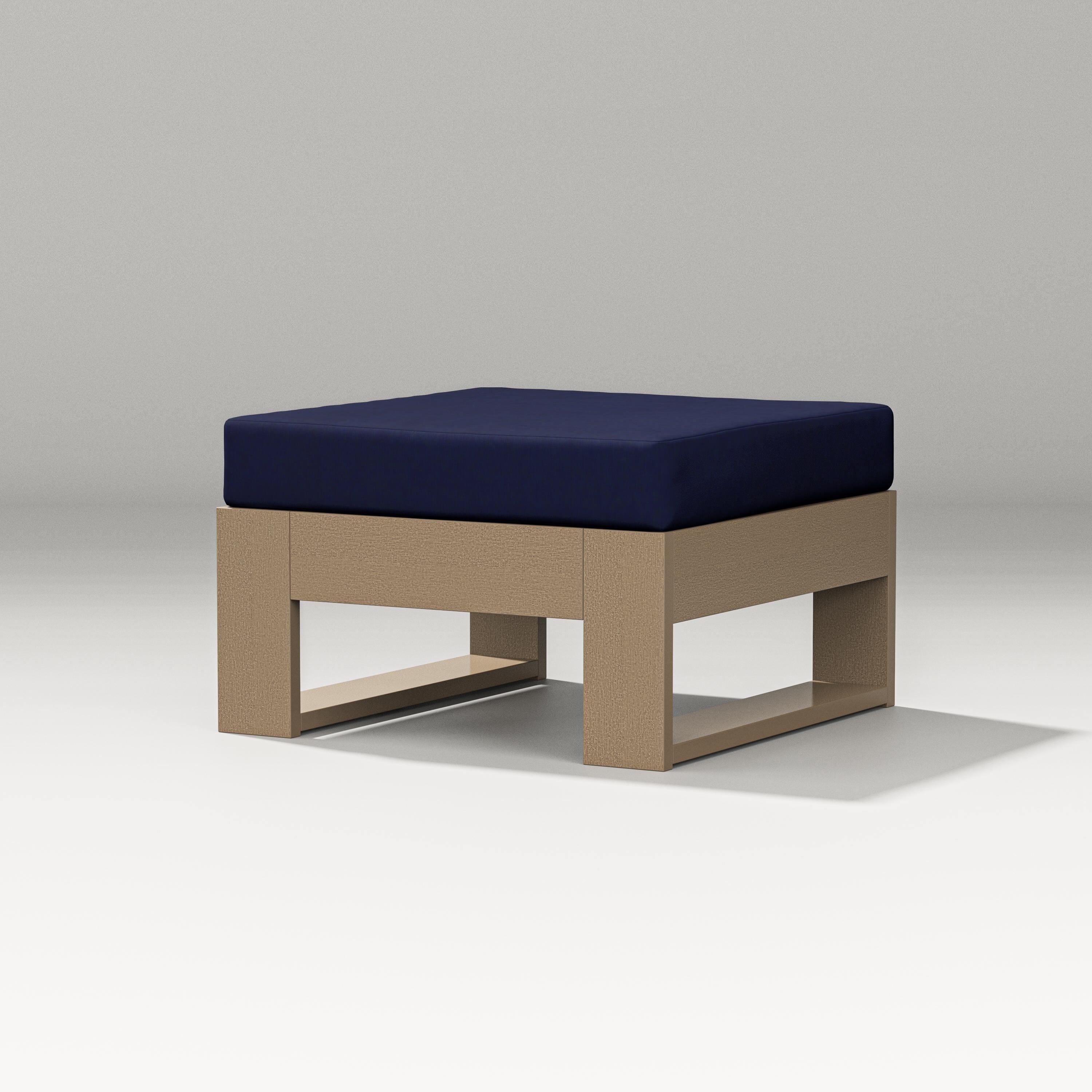 PW Designer Series Latitude Lounge Ottoman in Vintage Sahara / Navy