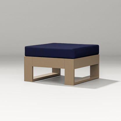 PW Designer Series Latitude Lounge Ottoman in Vintage Sahara / Navy