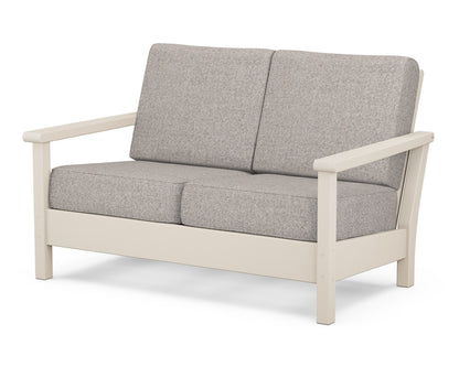 POLYWOOD® Harbour Deep Seating Loveseat in Sand / Weathered Tweed