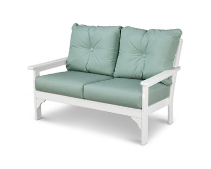 POLYWOOD® Vineyard Deep Seating Loveseat in White / Spa